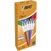 Set Balpennen Bic Shine Silver Wit Multicolour (12 Onderdelen)