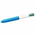 Liquid ink pen Bic Mini 4Colours Blue White 0,32 mm (12 Pieces)