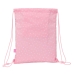 Rucksacktasche mit Bändern Glow Lab Sweet home Rosa 26 x 34 x 1 cm