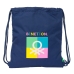 Saco Mochila com Cordas Benetton Cool Azul Marinho 35 x 40 x 1 cm