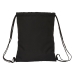 Sac à dos serré par des ficelles Kappa Black Noir 35 x 40 x 1 cm