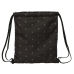 Saco Mochila com Cordas Safta California Preto 35 x 40 x 1 cm