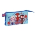 Dobbelt carry-all Spidey Blå 22 x 12 x 3 cm