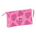 Dobbelt carry-all Minnie Mouse Loving Pink 22 x 12 x 3 cm