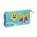 Dobbelt carry-all Baby Shark Surfing Blå Hvid 22 x 12 x 3 cm