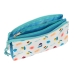 Dobbelt carry-all Baby Shark Surfing Blå Hvid 22 x 12 x 3 cm