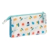 Dobbelt carry-all Baby Shark Surfing Blå Hvid 22 x 12 x 3 cm