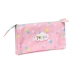 Trousse Fourre-Tout Double Peppa Pig Ice cream Rose Menthe 22 x 12 x 3 cm