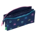 Dreifaches Mehrzweck-Etui Benetton Cool Marineblau 22 x 12 x 3 cm