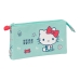 Kahe tõmblukuga pliiatsikarp Hello Kitty Sea lovers Türkiissinine 22 x 12 x 3 cm