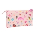 Dobbelt carry-all Princesses Disney Summer adventures Pink 22 x 12 x 3 cm