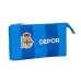 Dreifaches Mehrzweck-Etui R. C. Deportivo de La Coruña Blau 22 x 12 x 3 cm