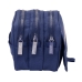 Trousse Fourre-Tout Triple Benetton Varsity Gris Blue marine 21,5 x 10 x 8 cm