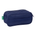 Trousse Fourre-Tout Triple Benetton Varsity Gris Blue marine 21,5 x 10 x 8 cm