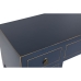 Skrivbord DKD Home Decor Blå Gyllene Metall Furu Trä MDF 110 x 35 x 78 cm