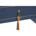 Skrivbord DKD Home Decor Blå Gyllene Metall Furu Trä MDF 110 x 35 x 78 cm