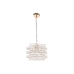 Plafondlamp Home ESPRIT Transparant Gouden Metaal Kristal 30 x 30 x 26 cm