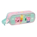 Trousse Fourre-Tout Double Peppa Pig Ice cream Rose Menthe 21 x 8 x 6 cm