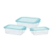 Set 3 Lunchboxen Excellent Houseware Kristal