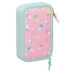 Dubbele etui Peppa Pig Ice cream Roze Munt 12.5 x 19.5 x 4 cm (28 Onderdelen)