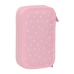 Dubbele etui Glow Lab Sweet home Roze 12.5 x 19.5 x 4 cm (28 Onderdelen)