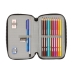 Dobbelt pennal Paul Frank Join the fun Svart 12.5 x 19.5 x 4 cm (28 Deler)