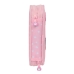 Dubbele etui Glow Lab Sweet home Roze 12.5 x 19.5 x 4 cm (28 Onderdelen)