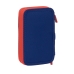 Double Pencil Case Atlético Madrid Blue Red 12.5 x 19.5 x 4 cm (28 Pieces)