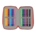 Double Pencil Case Atlético Madrid Blue Red 12.5 x 19.5 x 4 cm (28 Pieces)