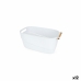 Coș Multifuncțional Confortime Plastic Cu mânere Lemn 33,5 x 18 x 15 cm (12 Unități)