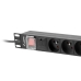 Schuko 19” Multikontakt med 6 Stikkontakter Lanberg PDU-06E-0200-BK (2 m)