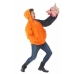 Costume per Adulti Halloween Maiale sudadera Arancio (2 Pezzi)