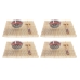 Sushi-set DKD Home Decor 14,5 x 14,5 x 31 cm Multicolour Mandala Keramiek Orientaals (16 Onderdelen)