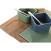 Set za Aperitiv DKD Home Decor Porcelan Pisana Bambus 8 Kosi (30 x 30 x 6 cm)