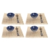 Conjunto de sushi DKD Home Decor 14,5 x 14,5 x 31 cm Preto Azul Grés Oriental (16 Peças)