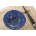 Set za suši DKD Home Decor 14,5 x 14,5 x 31 cm Črna Modra Gres Orientalsko (16 Kosi)