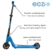 Scooter Eezi Blau LED-Lichter