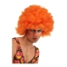 Peruk med lockigt hår Multicolour Orange