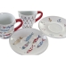 Set Šalica za Kavu DKD Home Decor Metall Mitmevärviline Keraamika 130 ml