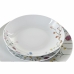 Set Nádobí DKD Home Decor Vícebarevný Porcelán Cvijeće 27 x 27 x 3 cm 18 Kusy (18 pcs)