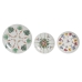 Set Posode DKD Home Decor Bela Pisana Porcelan Tropical 18 Kosi