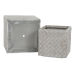 Set of Planters Home ESPRIT Beige Fibreglass Magnesium 44,5 x 44,5 x 42,5 cm (4 Units)