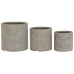 Set de Maceteros Home ESPRIT Beige Fibra de Vidrio Magnesio 44,5 x 44,5 x 43 cm (3 Unidades)