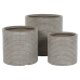 Set de Maceteros Home ESPRIT Beige Fibra de Vidrio Magnesio 44,5 x 44,5 x 43 cm (3 Unidades)