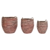 Set de Coșuri DKD Home Decor Piersică Natural Boho 52 x 52 x 58 cm