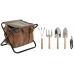 Kit de ferramentas de jardinagem Home ESPRIT 7 Peças Castanho 40 x 28 x 35 cm