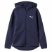 Hettegenser med Glidelås til Menn Puma Evostripe Full-Zip Marineblå