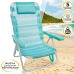 Chaise de Plage Aktive Pliable Turquoise 48 x 84 x 46 cm (2 Unités)