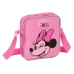 Skulderbag Minnie Mouse Loving Rosa 16 x 18 x 4 cm