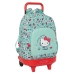 Mochila Escolar com Rodas Hello Kitty Sea lovers Turquesa 33 X 45 X 22 cm